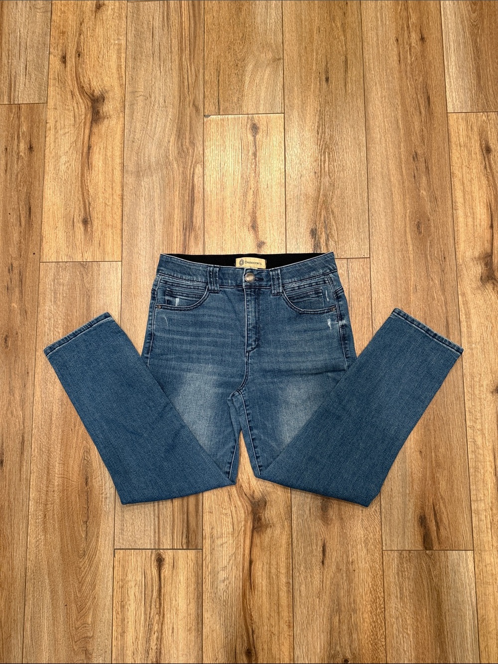 Democracy Ab Solution Straight Leg Jeans Womens Size 8 Medium Wash